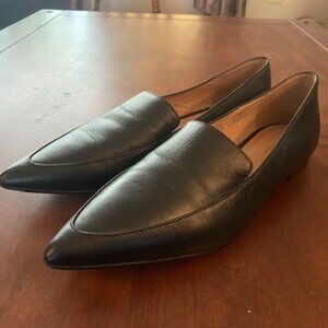 Halogen/Nordstrom - Leather Black Flats Pointed toe Size 8.5 - NWT